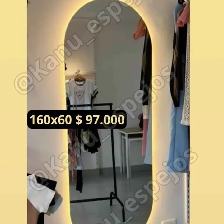 Espejo píldora LED 160×60