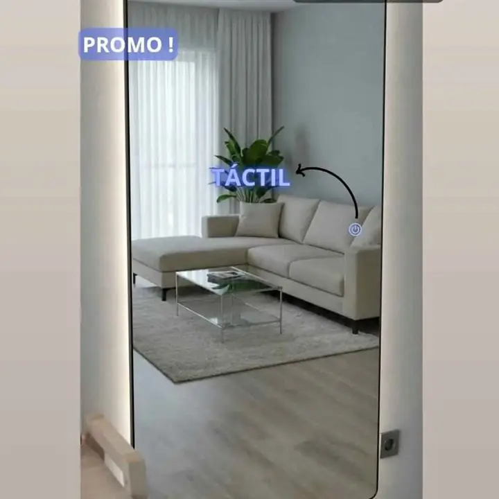 Promo Espejo Rectangular LED con Sistema Táctil