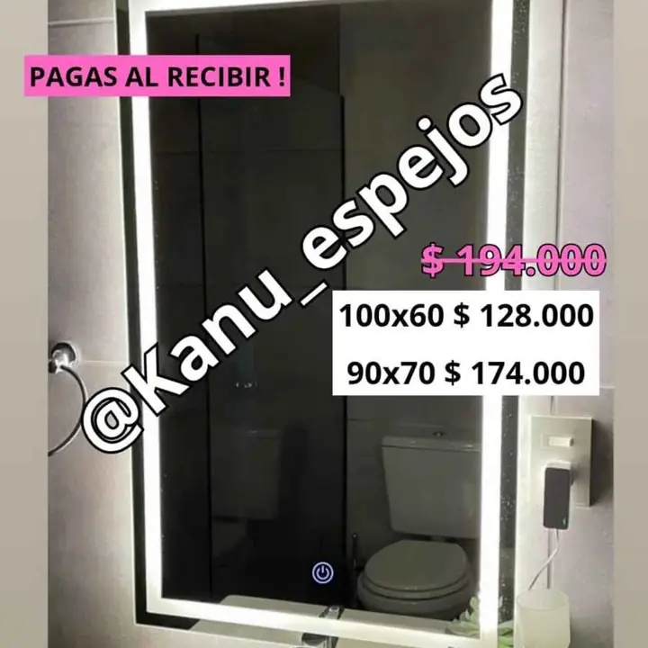 Espejo touch esmerilado pagas al recibír!
