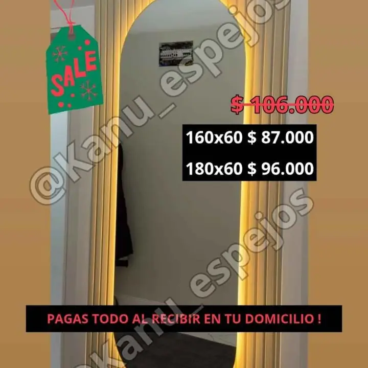 PROMO!Espejo píldora LED Varias medidas!