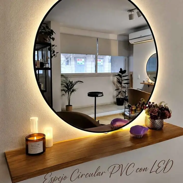 Espejo Circular PVC con LED 80 cm!
