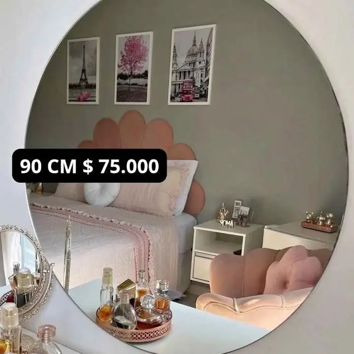Espejo circular pulido 90 cm!