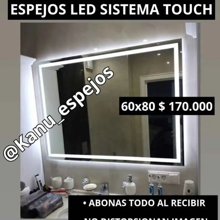 Espejo LED sistema Touch 60×80