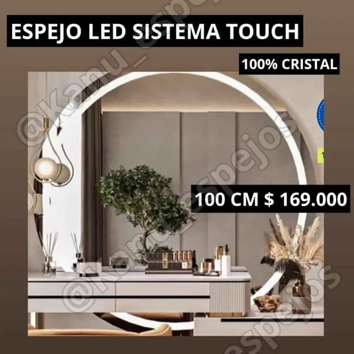 Espejo Led sistema Touch 100 cm
