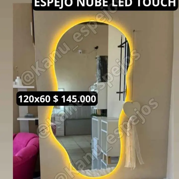 Espejo Nube LED touch 120×60