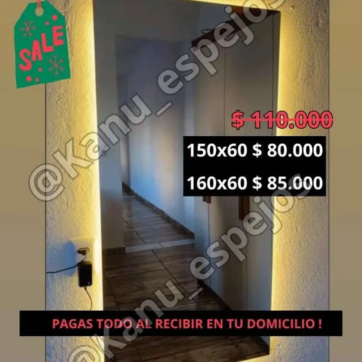 PROMO! Espejo vestidor LED Varias medidas!