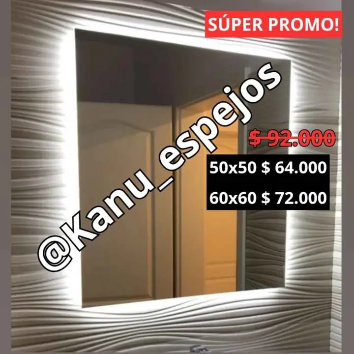 Espejos cuadrados led varias medidas disponibles!