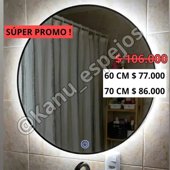 Espejo circular LED Touch varias medidas!