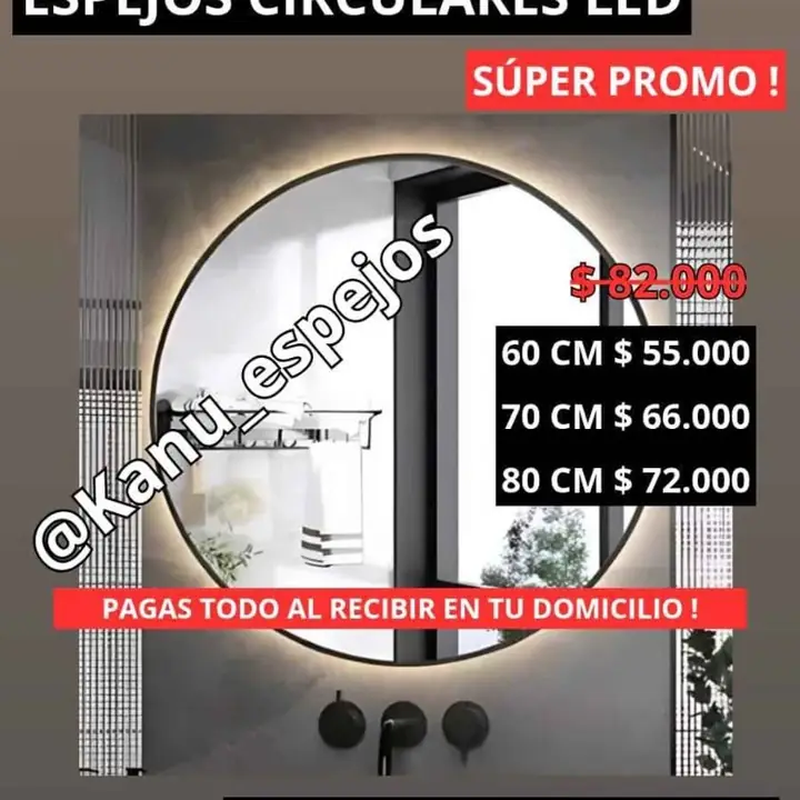 Promo espejos circulares LED varias medidas!