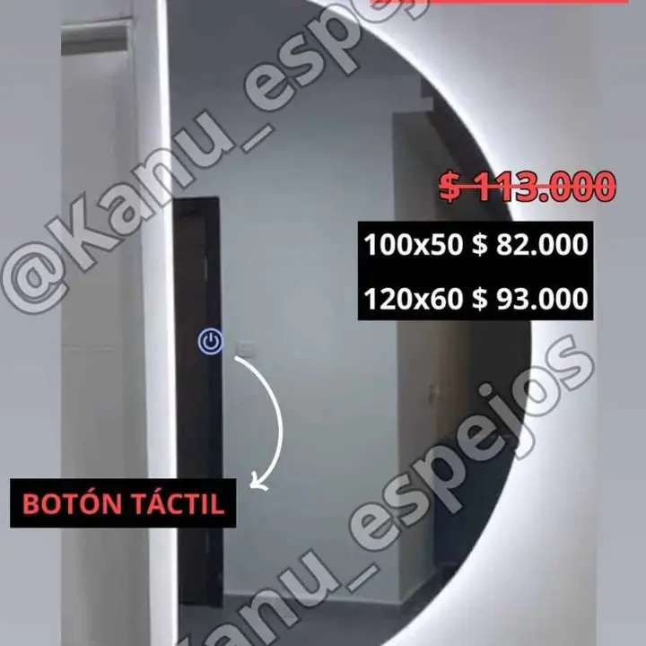 Espejo MEDIALUNA Touch PROMO!