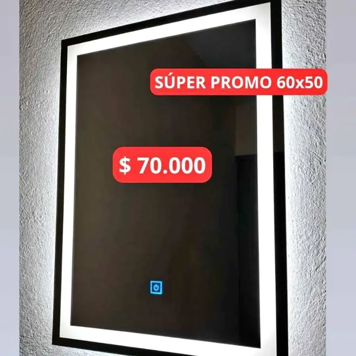 Promo espejo touch con esmerilado 60×50!