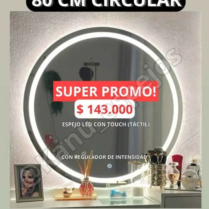 Promo hasta agotar stock! circular 80 cm touch esmerilado