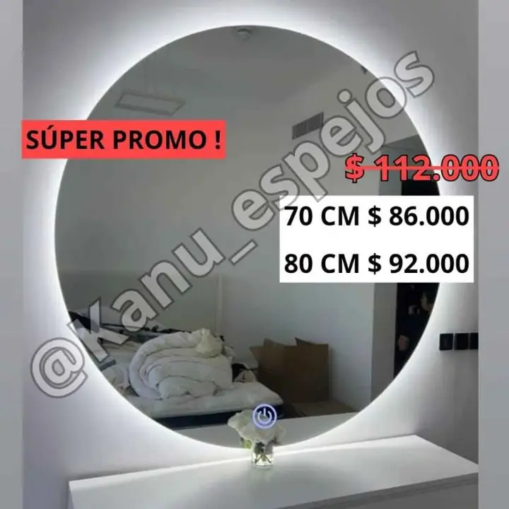 PROMO! Espejo sistema Touch circular varias medidas!