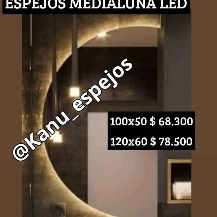 Espejo Medialuna LED Varias medidas