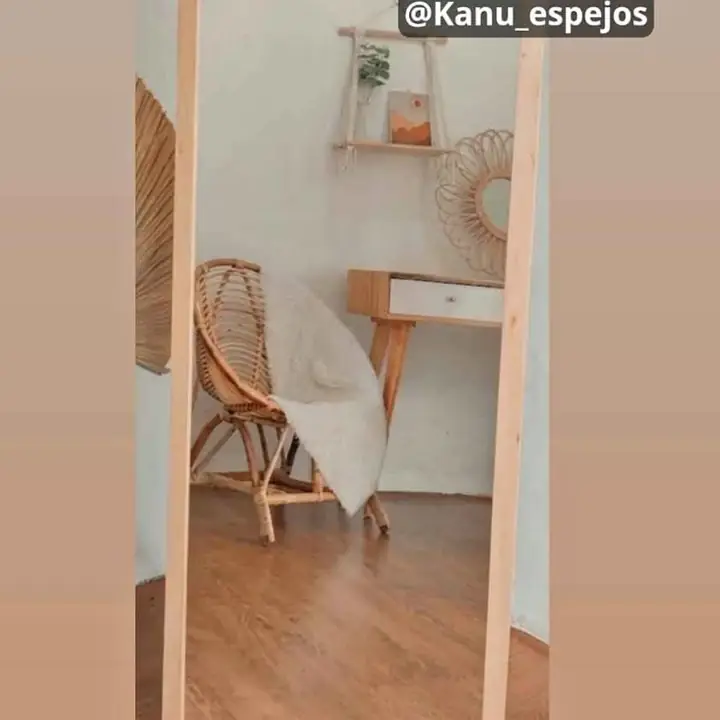 Espejo de madera para entrega inmediata!