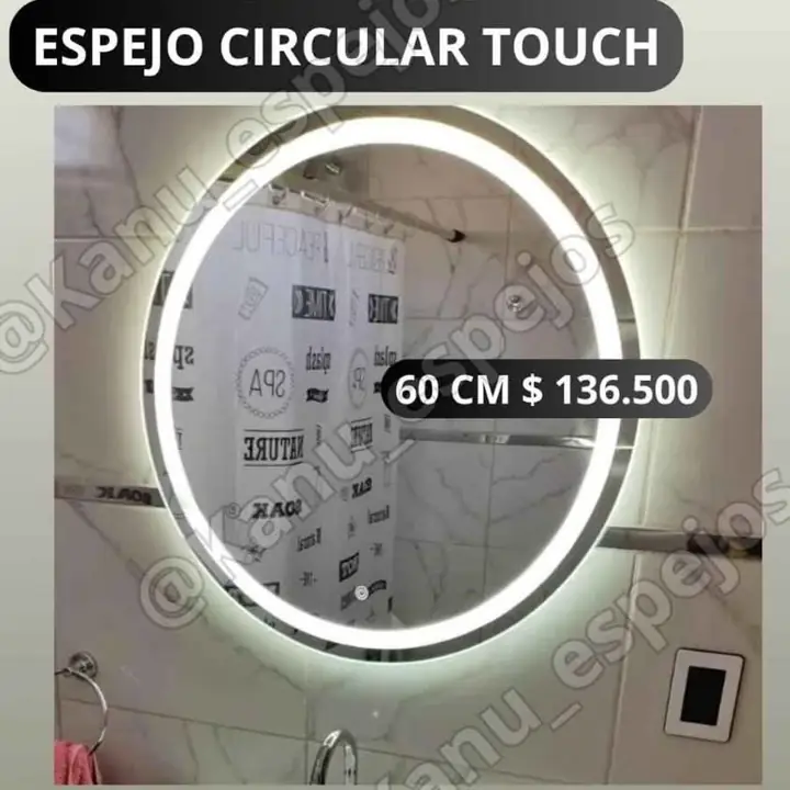 Espejo Circular touch 60 cm
