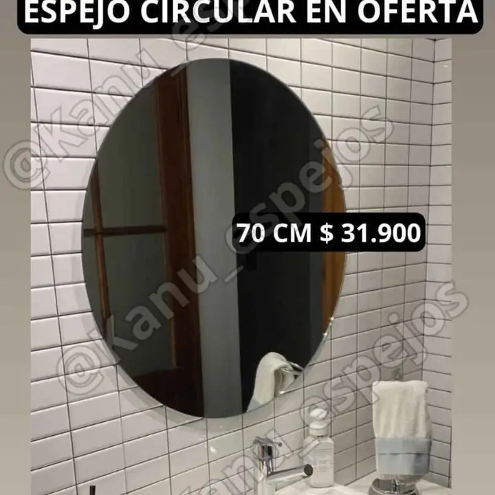 Oferta! Espejo Circular 70 cm