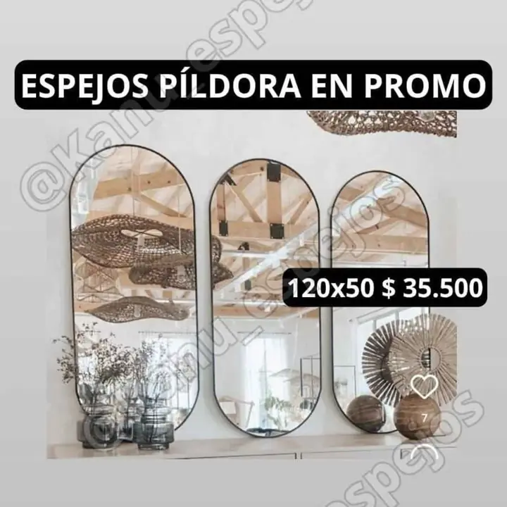 PROMO! espejo Píldora 120×50