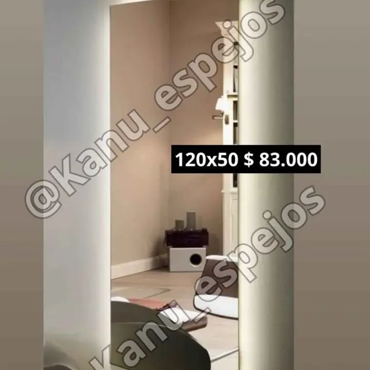Espejo rectangular LED 120×50!