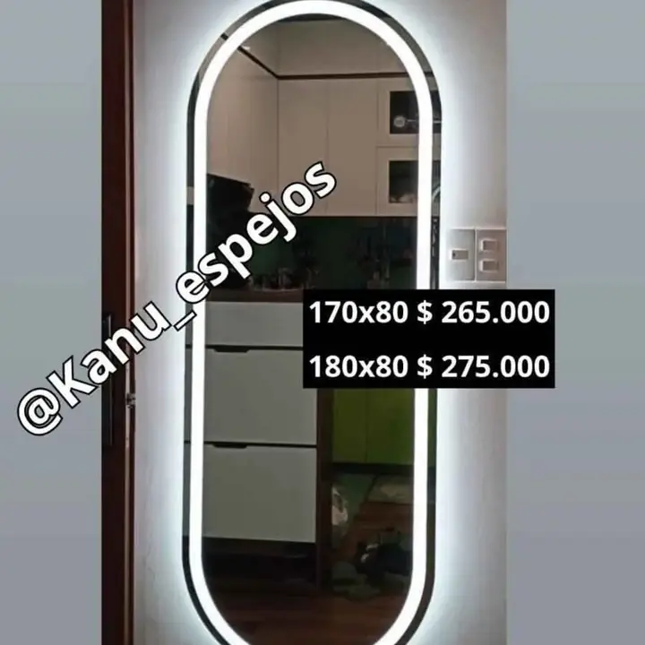 Espejo píldora LED sistema Touch varías medidas!