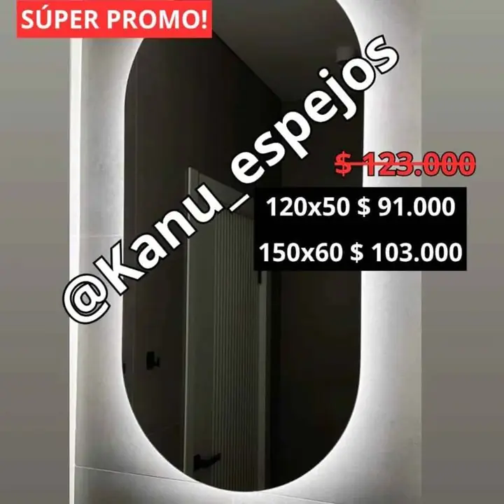 Super promo! Espejos píldora LED Varias medidas!