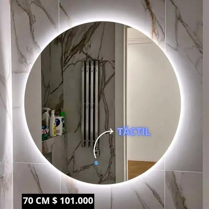 Espejo Circular LED con Sistema Táctil Premium !