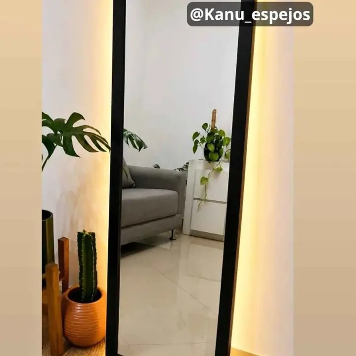 Espejo vestidor de madera con LED 180×48!