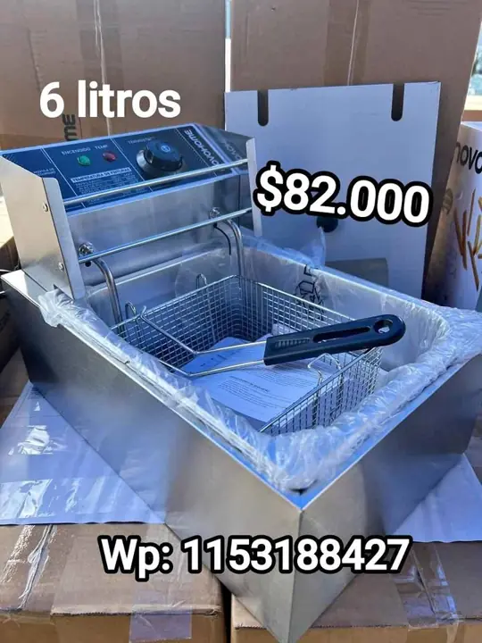 NUEVAS Freidora electrica de aceite Novohome 6 litros