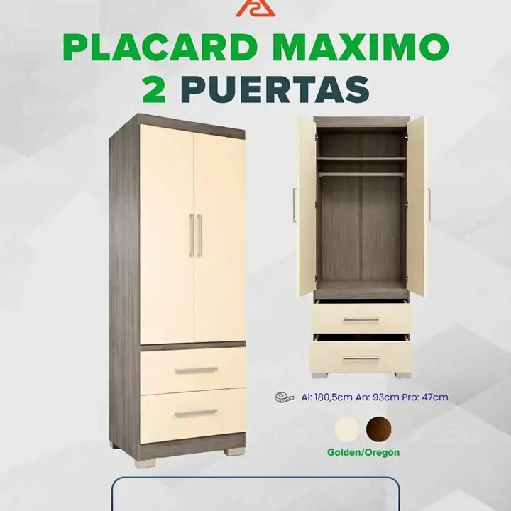Placard Máximo 2 Puertas (Golden/Oregon)