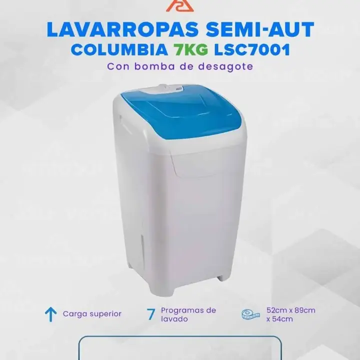 Lavarropa Semi-Automático Columbia
