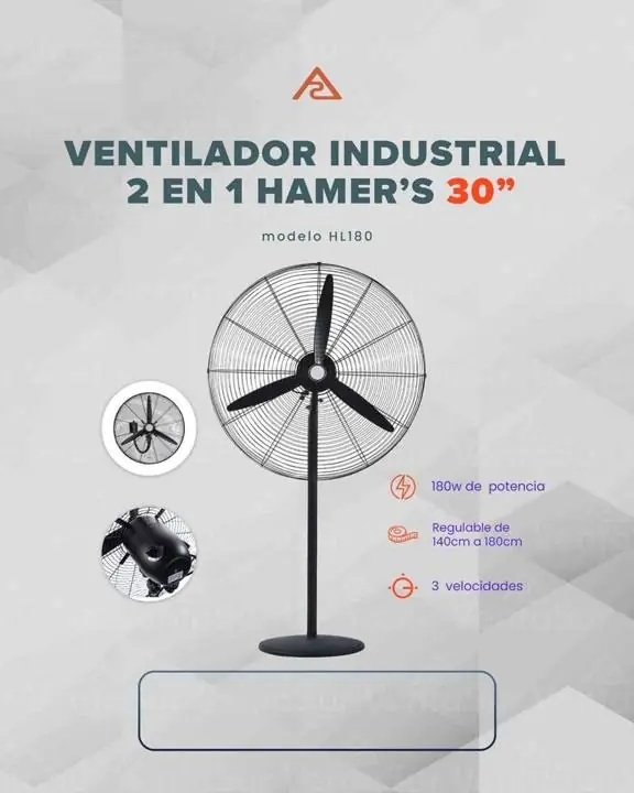 Ventilador hamers 30" ind. 2 en 1