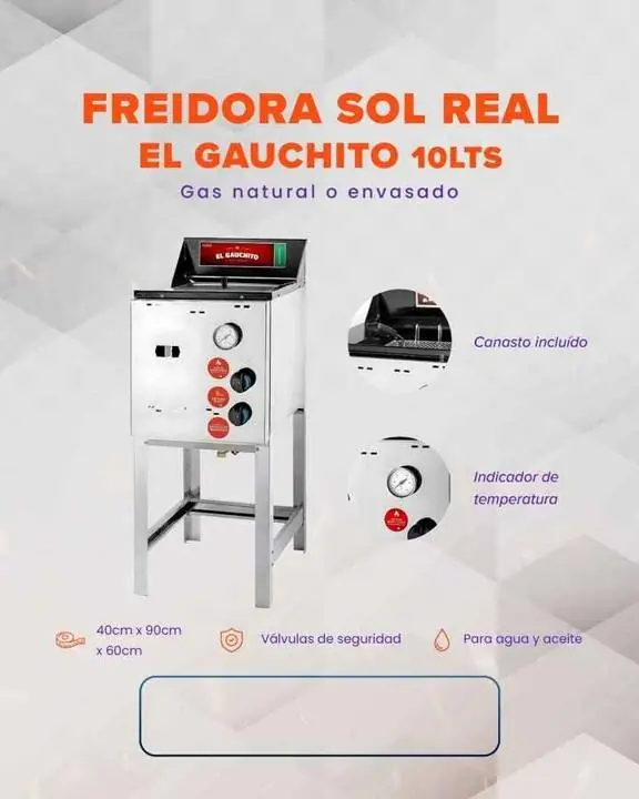 Freidora Sol Real Ultra Rapida 10 Litros G/E