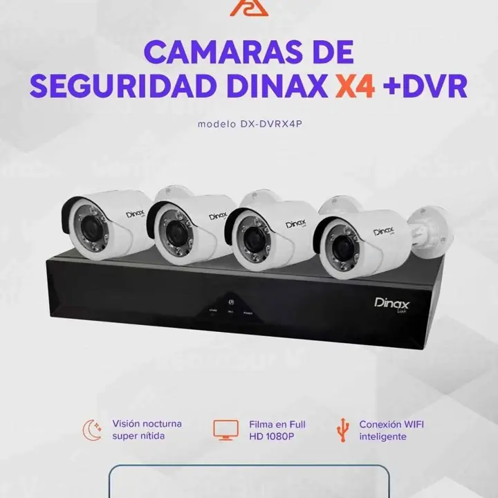 Kit de Cámaras de Seguridad Pack X4 Dinax + DVR