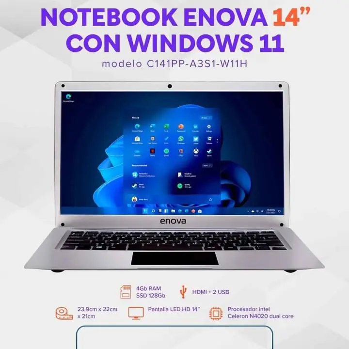 Notebook Enova Celeron 14"
