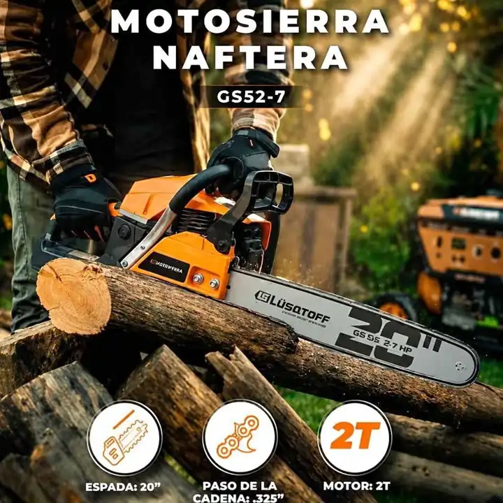 Nuevas, motosierra lusqtoff 20" 52CC