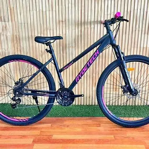 Bicicleta Rydetech Lady 500 R29. en caja semi armadas Negro/Rosa