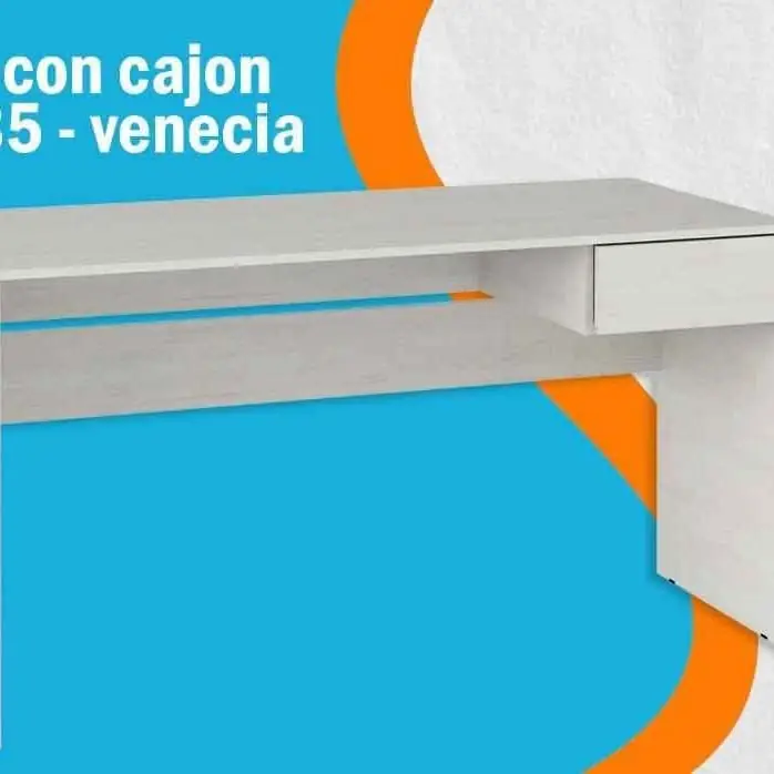 Escritorio Orlandi C/Cajón Material: Melamina Desarmado, en caja!