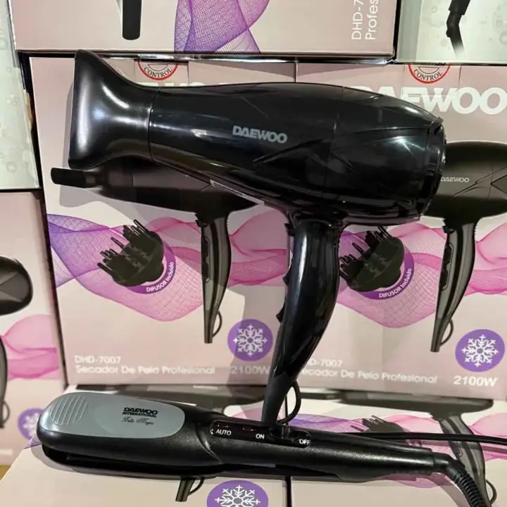 Secador de Pelo Daewoo 2100W C/Difusor Planchita Daewoo cerámica