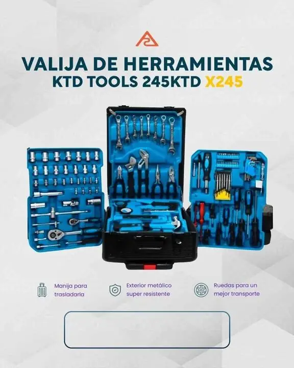 Maletín de herramientas ktd tools 245 PZAS