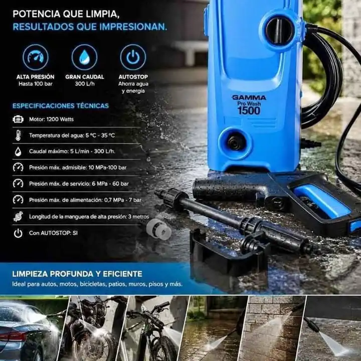 Hidrolavadora gamma pro wash 1500