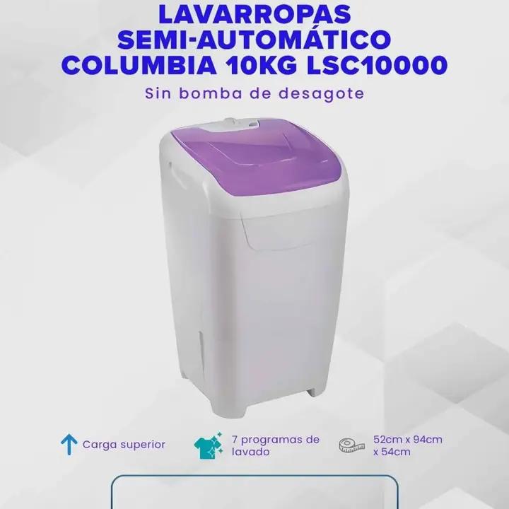 Lavarropa Semi-Automatico Columbia
