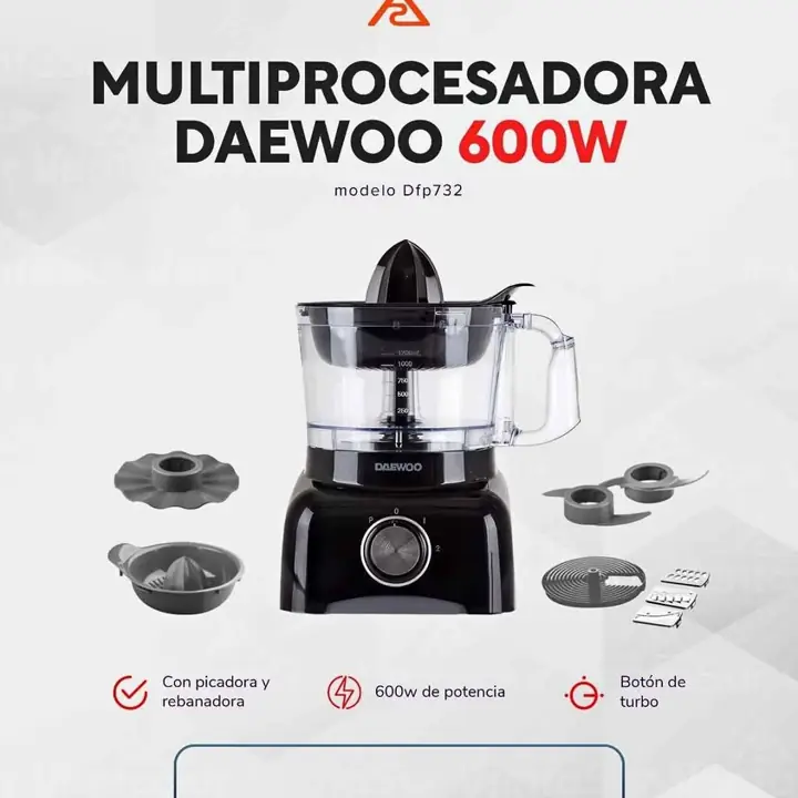 Multiprocesadora Daewoo C/Picadora y Rebanadora