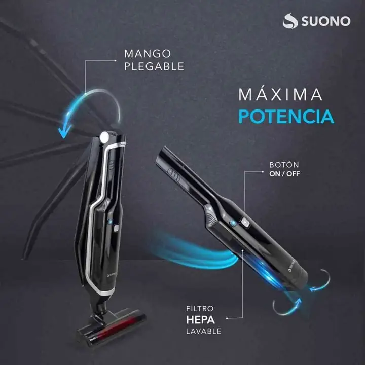 Aspiradora Suono Inalámbrica 2 en 1 300Ml