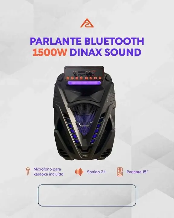 Parlante Inalámbrico Dinax 15" 1500W