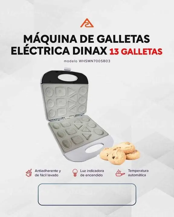 Máquina de Galletas Dinax 700W Blanca