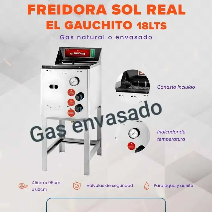 Freidora Sol Real Ultra Rapida • 10 Litros G/E