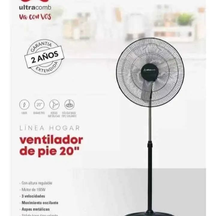 Ventilador de pie 20" Ultracomb. $60.000