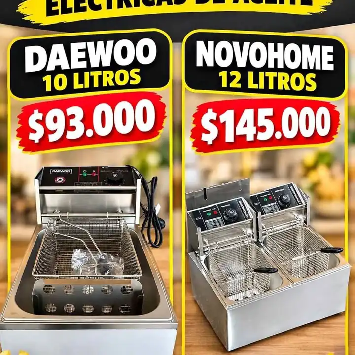 NUEVAS Freidora de aceite de varios litros. Consultar