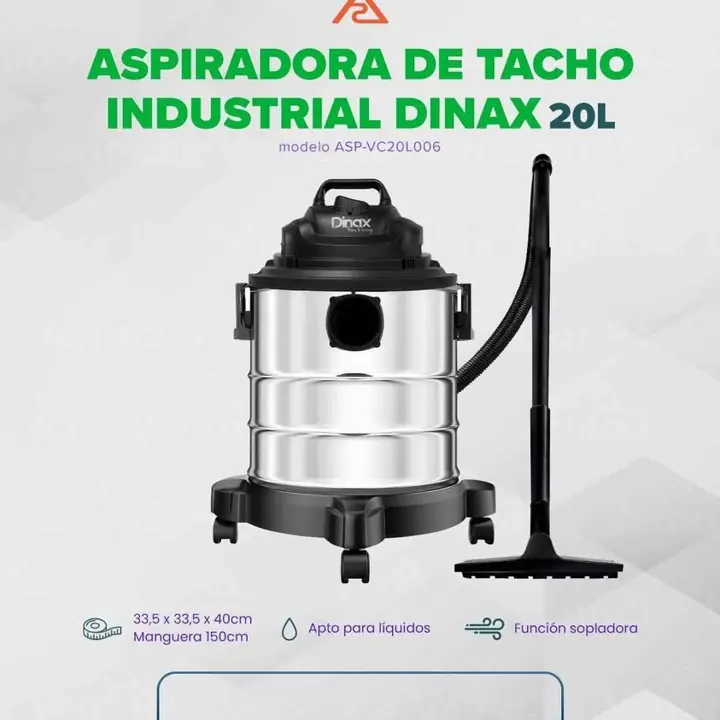 Aspiradora de Tacho Dinax 1300W 20L