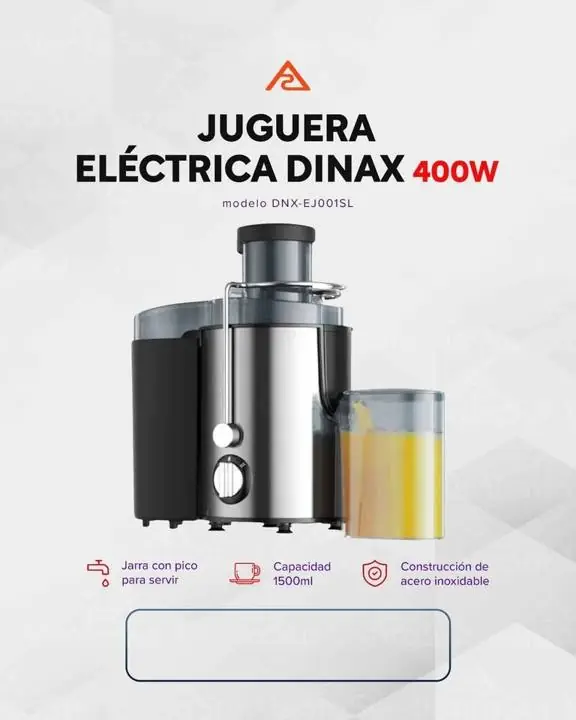 Juguera Electrica Dinax 400W Inox